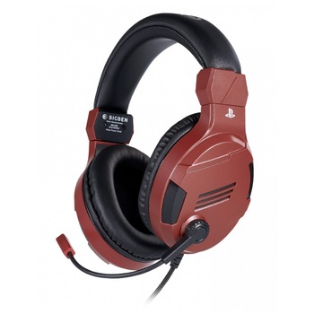 Casca Gaming Stereo BigBen Headset Licenta Sony Playstation, PC, Jack 3.5mm, Cablu 1.2m, Rosu Casca Gaming Stereo BigBen Headset Licenta Sony Playstation, PC, Jack 3.5mm, Cablu 1.2m, Rosu