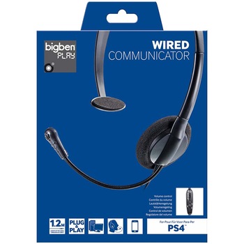 Casca Mono BigBen Communicator cu microfon PlayStation 4, lungime cablu 1.2m Casca Mono BigBen Communicator cu microfon PlayStation 4, lungime cablu 1.2m