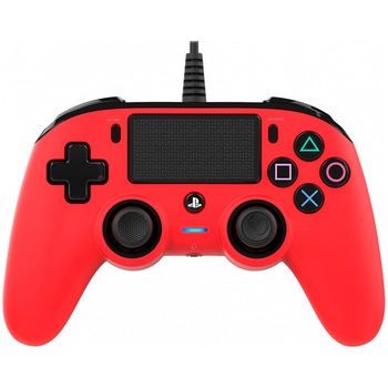 Controller cu fir Nacon Compact pentru Playstation 4, Rosu Controller cu fir Nacon Compact pentru Playstation 4, Rosu