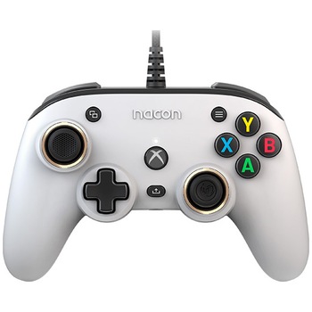 Controller cu Fir Nacon Pro Compact Programabil, Dolby Atmos,Xbox, PC Alb Controller cu Fir Nacon Pro Compact Programabil, Dolby Atmos,Xbox, PC Alb