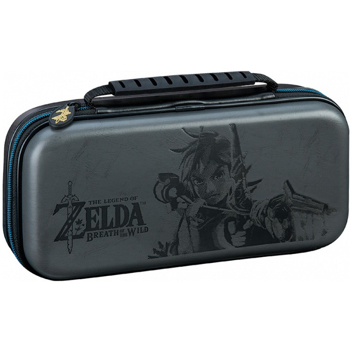 Nacon NNS44 Zelda hordozó táska és védőtok, Nintendo Switchhez, fekete/szürke
