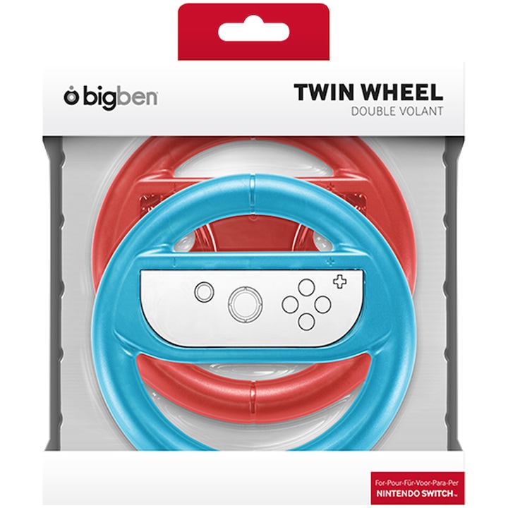 2 db BigBen kormánykerék készlet Nintendo Switch Joy-hoz - Con Controller, piros kék