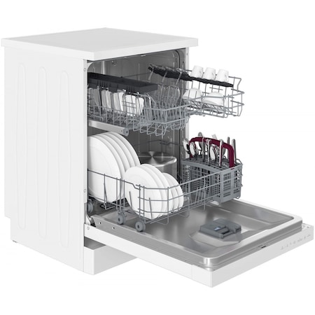 Masina de spalat vase Arctic DFN363, 14 seturi, 6 programe, Clasa D, Deschidere automata a usii, Aqua Protect, Mini 35, 60 cm, Alb