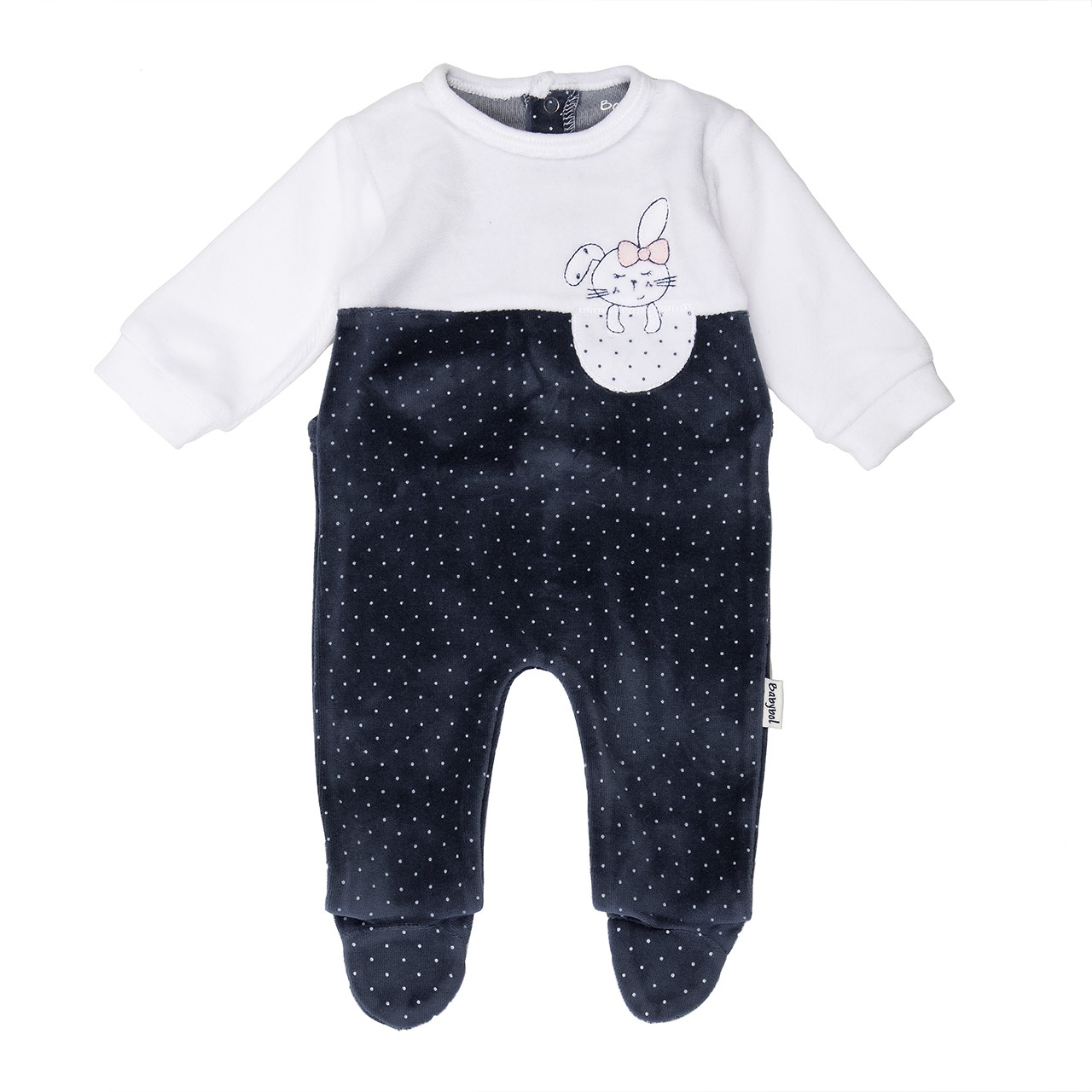 Salopeta bebe fetita Babybol, navy, 12 luni, 80 cm