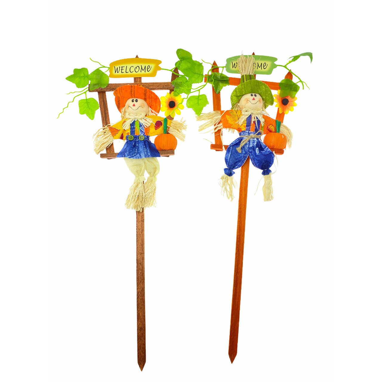 Set 2 figurine decorative Welcome pentru Paste, Atelier, Multicolor, 50cm