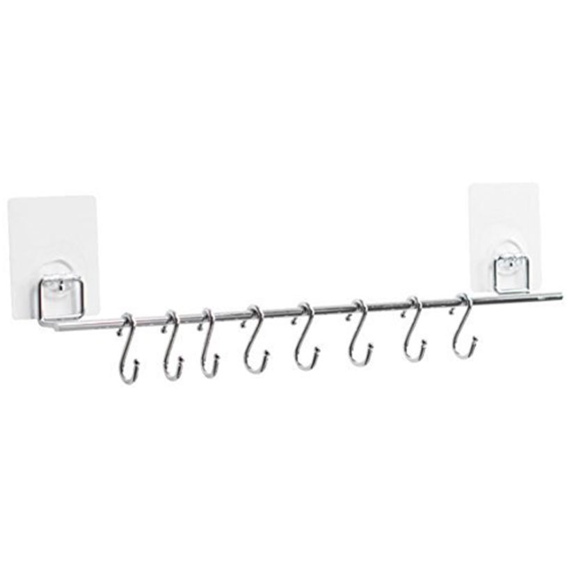 Cuier bucatarie COMPACTOR Mark.B7, Cu 8 carligi, Cu venduza,Pentru fixare, Otel