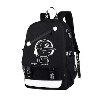 Rucsac, ghiozdan Smart laptop, model fosforescent, banda alba reflectorizanta Rucsac, ghiozdan Smart laptop, model fosforescent, banda alba reflectorizanta