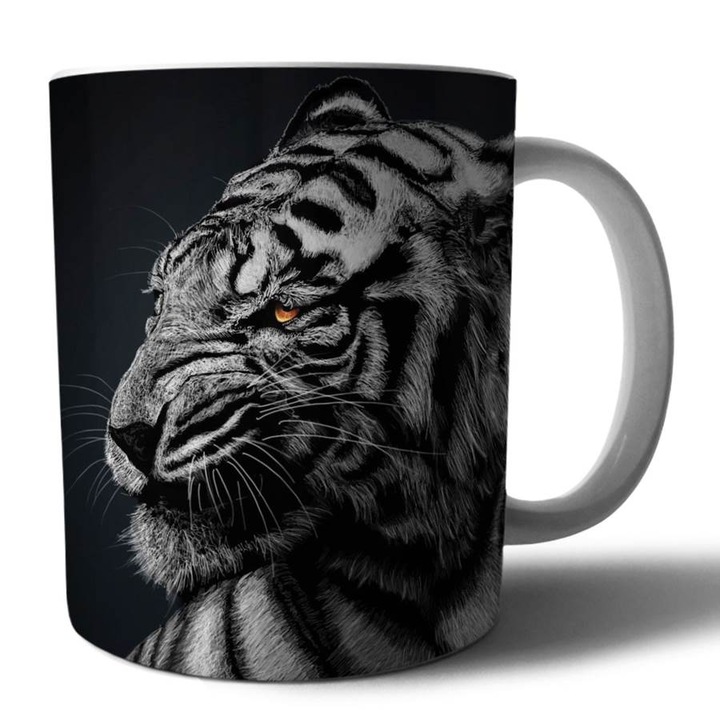 Cana din portelan cu model Tigris 133