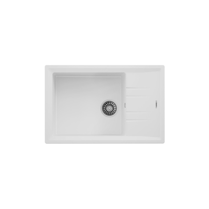 Кухненска мивка Тека Maestro, Stone 60 s-tg бяла, гранитна мивка, за вграждане, 78 х 51 см, от синтетичен гранит