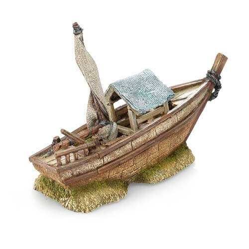 Decoratiune pentru acvariu Boat, Ebi, Multicolor, 30x11x19.5 cm