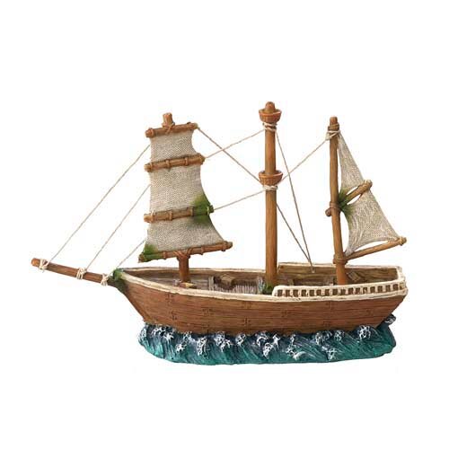 Decoratiune pentru acvariu Pirate Ship, Ebi, Multicolor, 23x6.5x15 cm