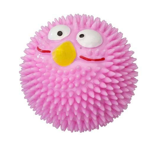 Minge pentru caini, Lucky Bird, Ebi, Cauciuc, Aroma de capsuni, 6.3 cm, Roz