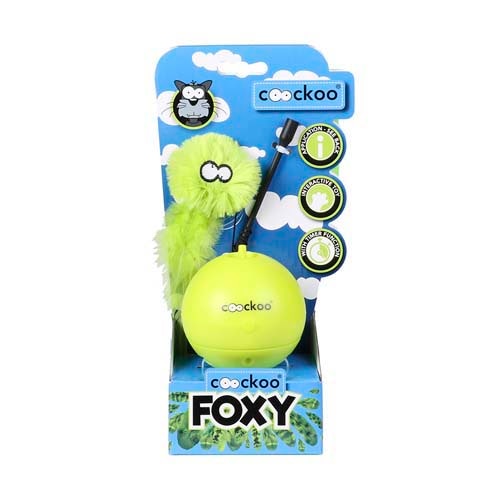 Jucarie pentru animale Coockoo Foxy, Ebi, Plastic, Verde