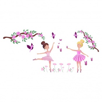 Sticker decorativ perete, standard, model balerine, 200x150, multicolor Sticker decorativ perete, standard, model balerine, 200x150, multicolor