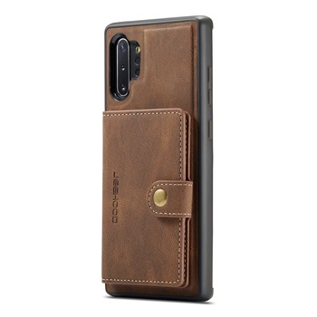 Husa pentru Samsung Galaxy Note 10 Plus, piele cu textura moale, back cover, mini portofel detasabil, CaseMe, Maro Husa pentru Samsung Galaxy Note 10 Plus, piele cu textura moale, back cover, mini portofel detasabil, CaseMe, Maro