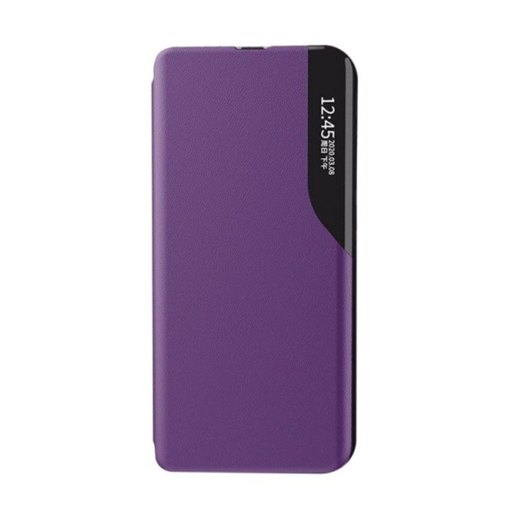 Калъф, съвместим с Nothing Phone (1), силна магнитна стойка, E-Fold, лилав