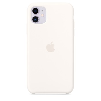 Husa Compatibila Apple, iPhone 11, Silicon, Microfibra ,Alb