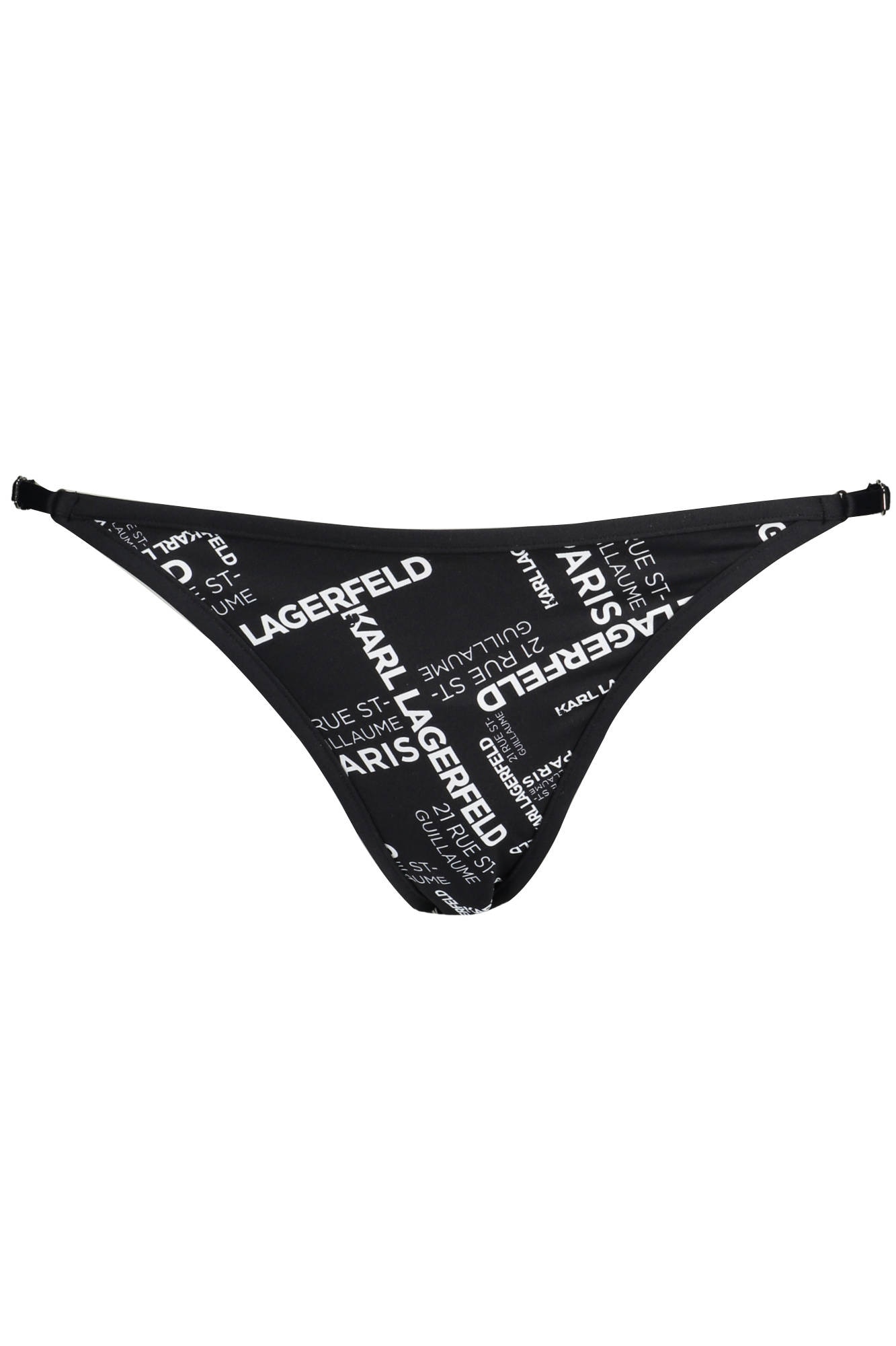 Slip brazilian cu imprimeu logo , Karl Lagerfeld, Negru/ Alb