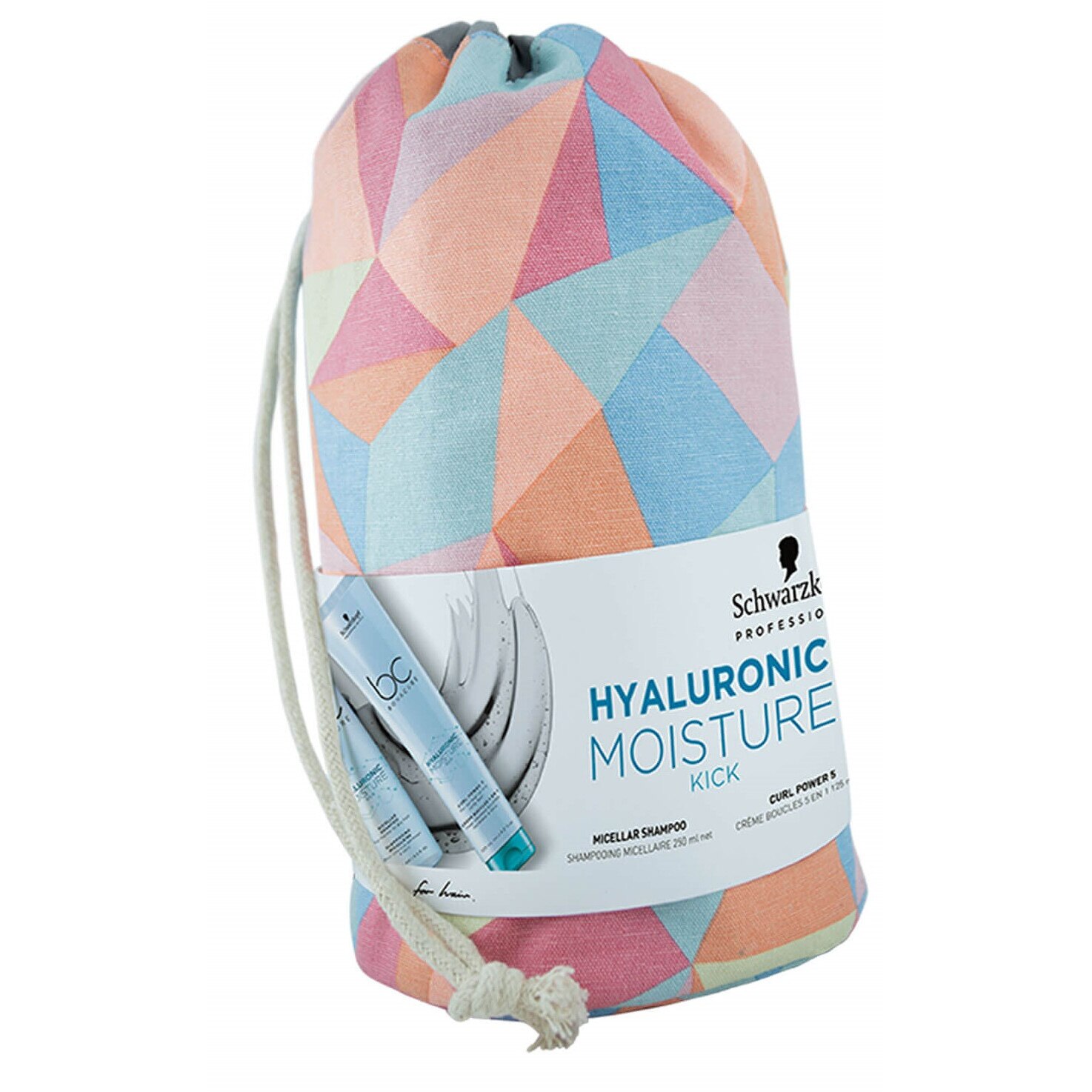 Set sampon hidratant + crema, Schwarzkopf Professional, Hyaluronic Moisture Kick, 250 ml + 125 ml