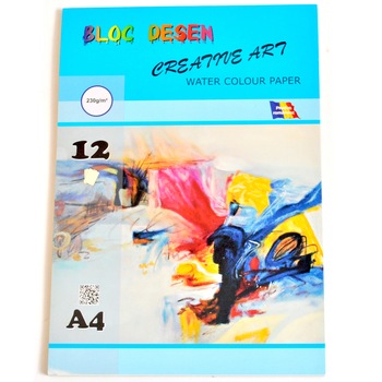 Bloc desen Arhi Design Acuarela, A4, 12 file Bloc desen Arhi Design Acuarela, A4, 12 file