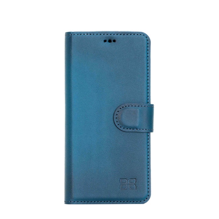 Husa pentru Samsung Galaxy S21 Plus, Bouletta Magic Wallet, piele naturala 2 in 1, tip portofel + back cover, Burnished blue