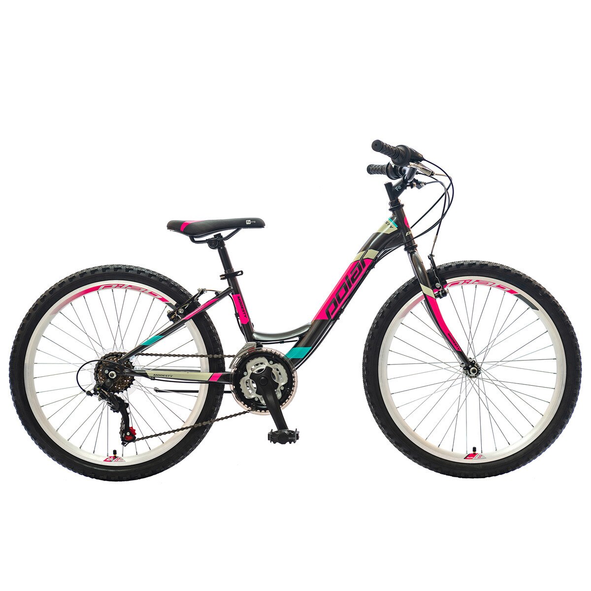 Bicicleta Copii Polar Modesty - 24 Inch, Gri