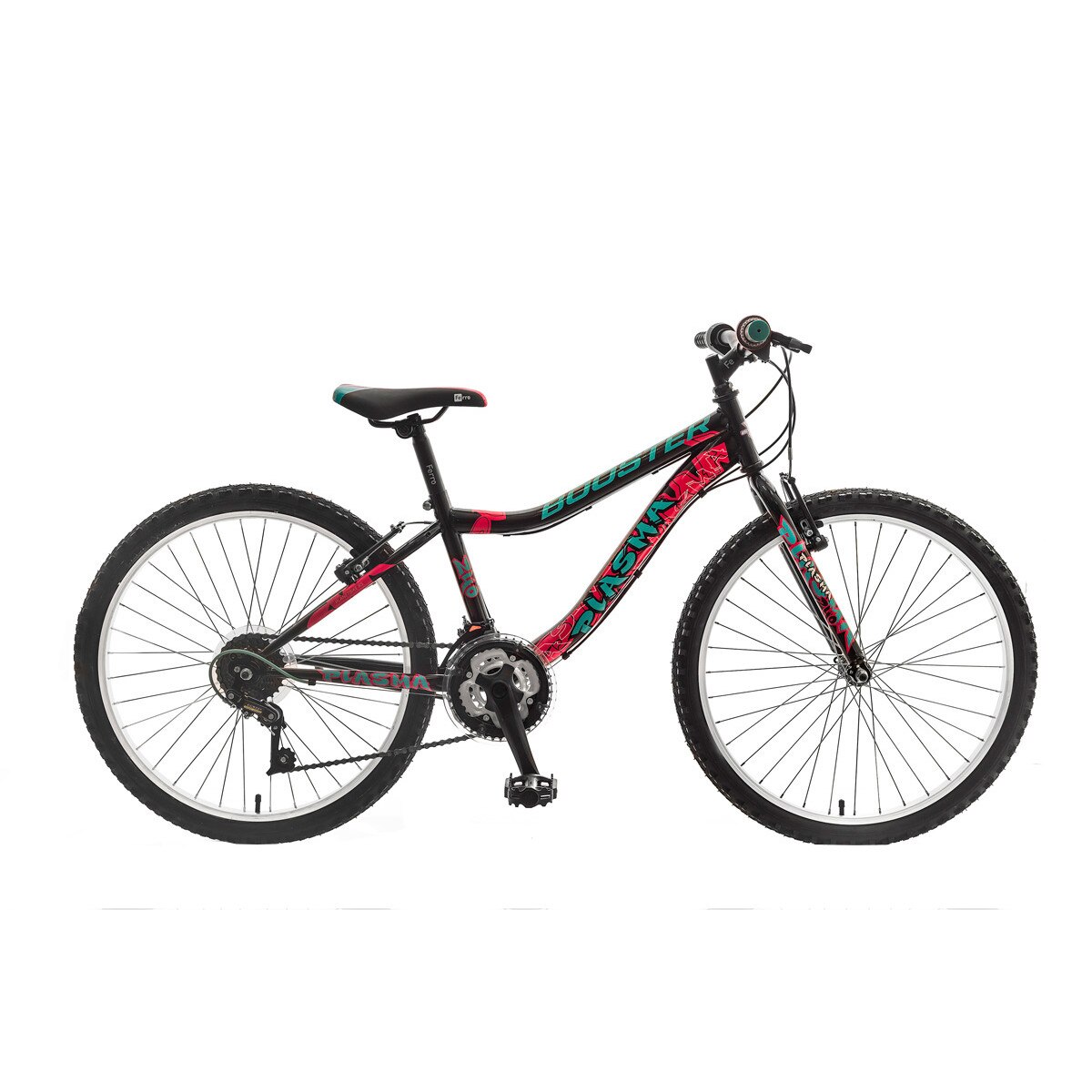 Bicicleta Copii Booster Plasma - 24 Inch, Negru-Roz