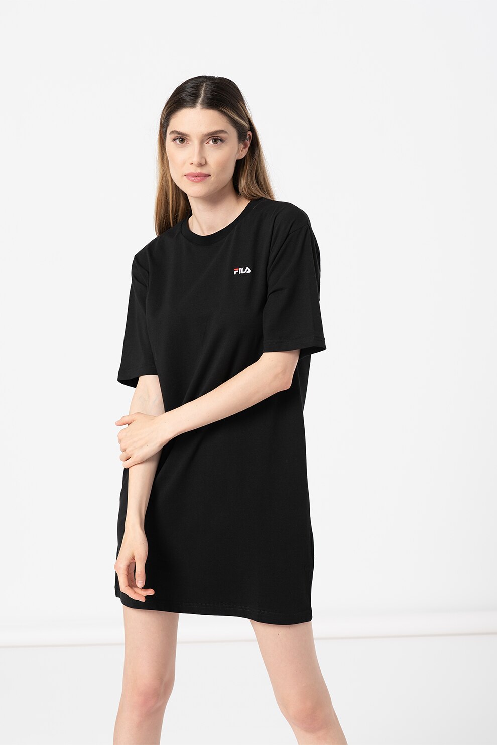 Fila, Rochie-tricou mini Elle, Negru