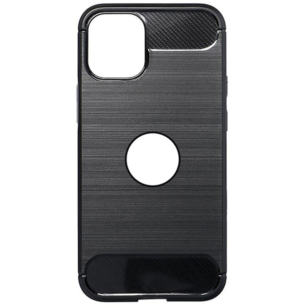 Husa de protectie compatibil cu iPhone 12 Pro Max, Carbon Fibre, Neagra