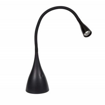 Lampa de birou Pufo cu LED-uri, gat flexibil, 89 cm, negru Lampa de birou Pufo cu LED-uri, gat flexibil, 89 cm, negru