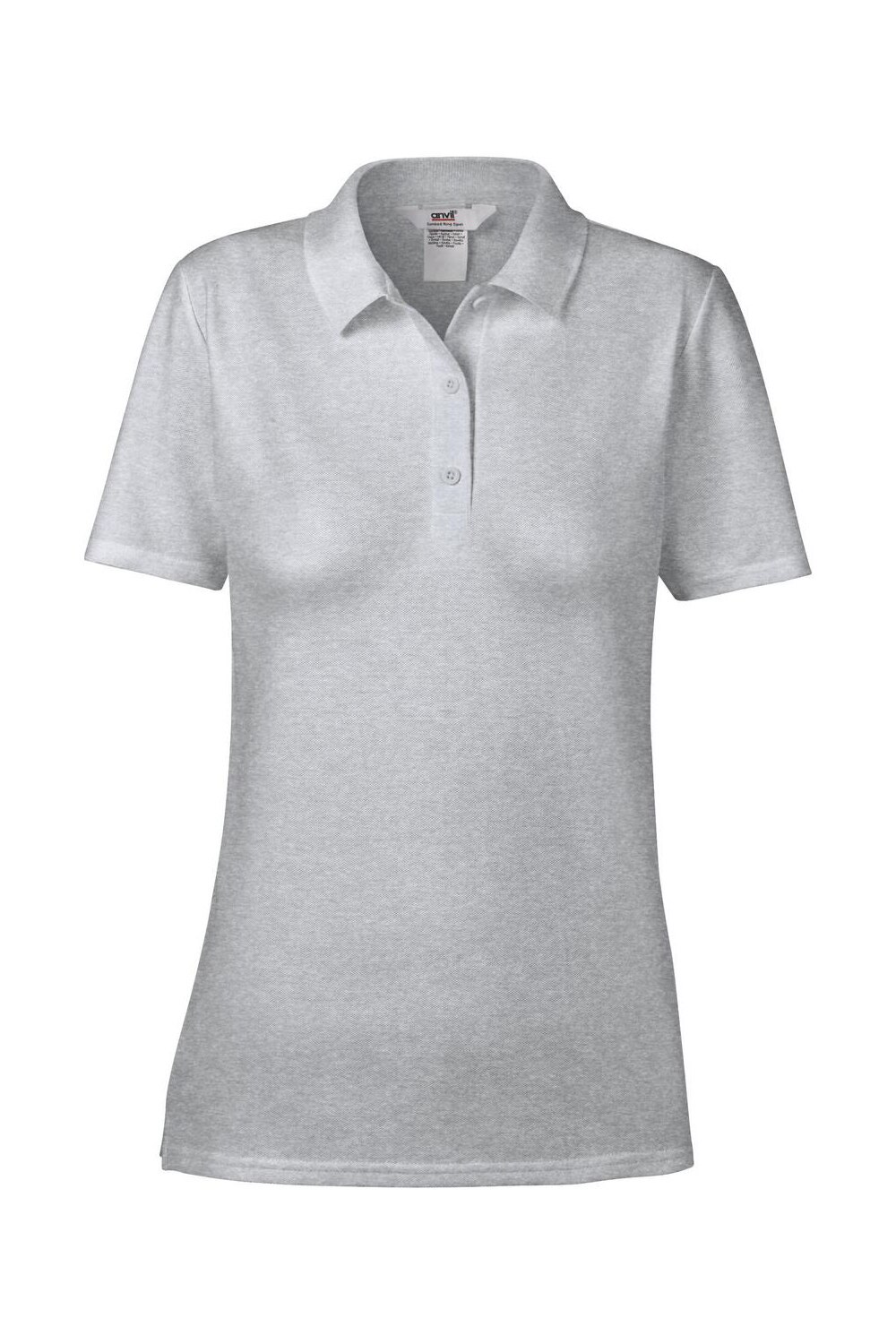 Tricou polo dama anvil, Gri deschis