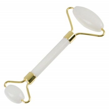 Rola masaj facial SIKS®, cu doua capete din piatra quartz Rola masaj facial SIKS®, cu doua capete din piatra quartz