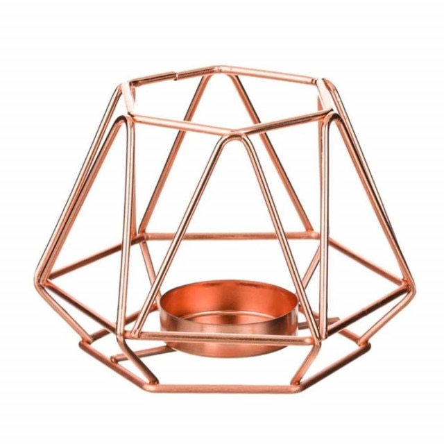 Suport decorativ metalic pentru lumanare Pufo Gentle, 11 cm