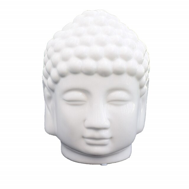 Statueta decorativa Buddha din ceramica, 20 cm, alba