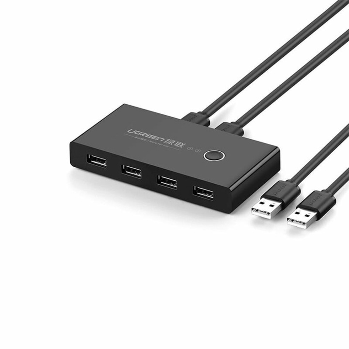 Мултифункционален хъб Ugreen, 4х USB 2.0 хъб, черен
