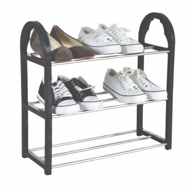 Suport pentru pantofi cu 3 rafturi, pliabil, 47,5 cm, Pufo