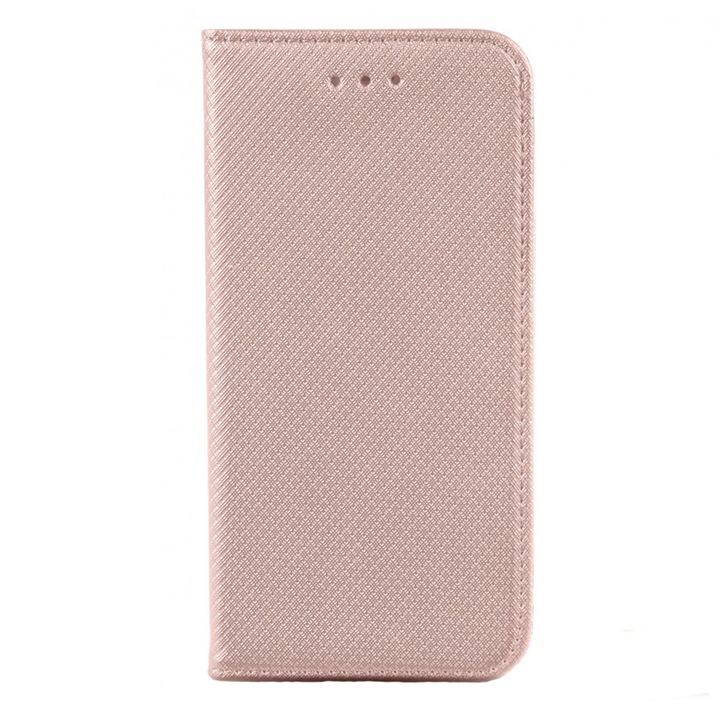 Калъф книга, съвместим с Oppo A55 5G, G-Tech Flip Book, магнитно затваряне, джоб за карта, първокласна стойка, розов