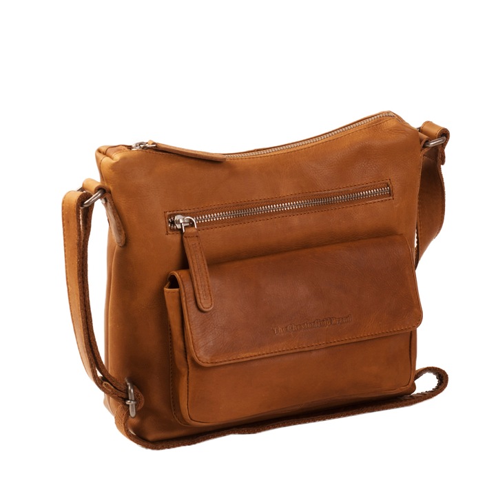 Női válltáska eredeti bőrből, The Chesterfield Brand, Hailey, Konyak barna