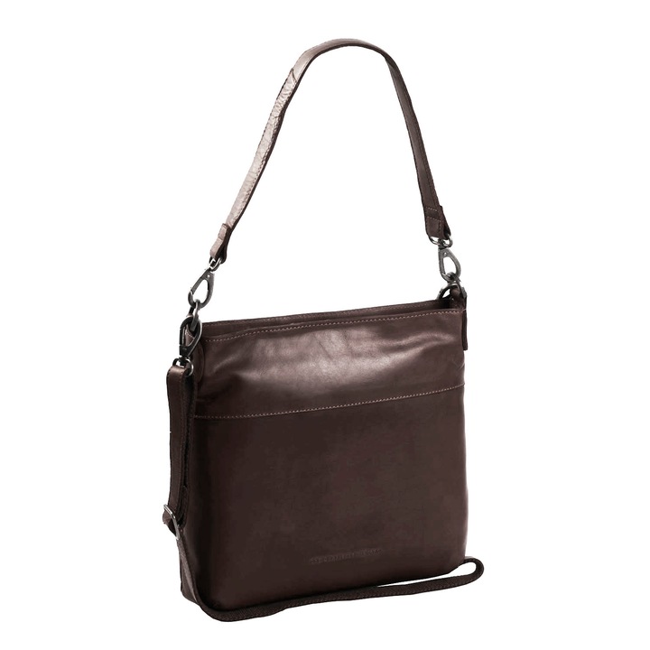 Női kézi-és válltáska eredeti bőrből, The Chesterfield Brand, Jaipur, Sötétbarna