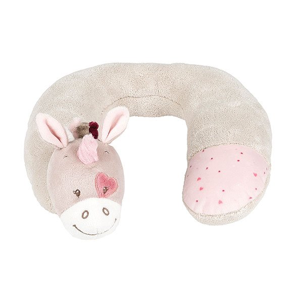 Perna de sustinere a capului pentru bebelusi Nattou Unicorn, Bej