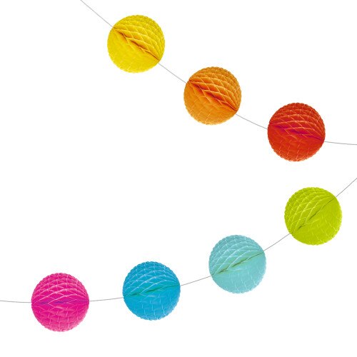 Ghirlanda mini honeycomb, multicolora, lungime 1,5 m