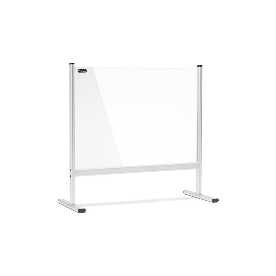 Panou de protectie pentru birou fata dubla acrilic transparent suport metalic 80x65cm