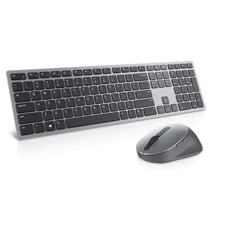 Комплект Безжични Клавиатура + Мишка Dell Premier KM7321W, 2.4GHz&Bluetooth 5.0, multidevice, Layout US Intl