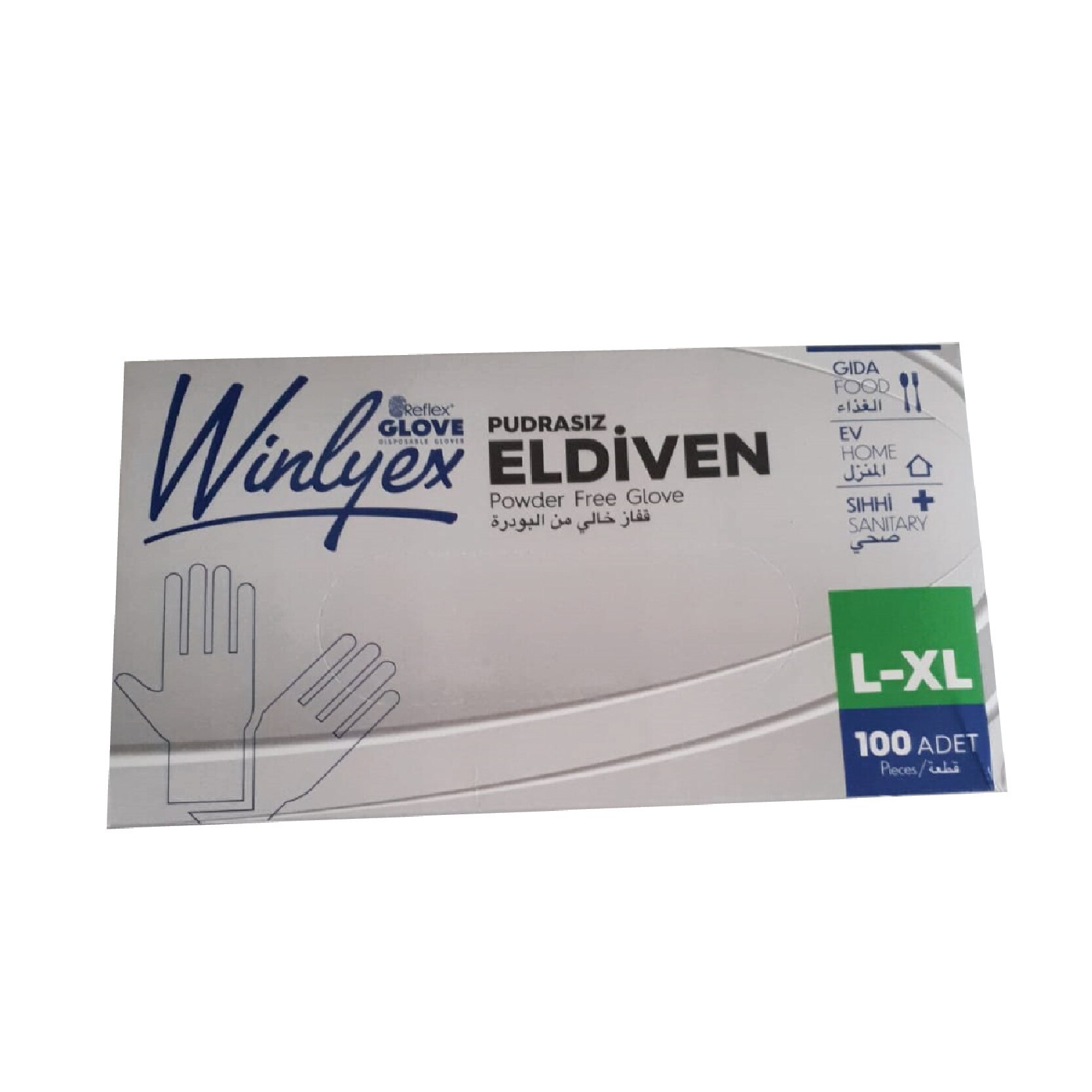 Manusi din termoplastic elastomer, Flex subtire, transparente, 100 buc, L - XL