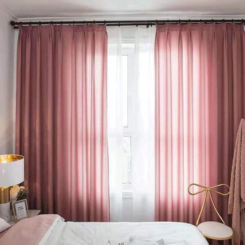 Set perdele Kring Shine, 2 * 140x245 cm, Poliester, Roz Set perdele Kring Shine, 2 * 140x245 cm, Poliester, Roz
