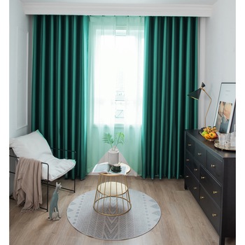 Set draperii Black-out Kring Cozy, 2 * 140x245 cm, Poliester, prindere pe inele, Verde inchis Set draperii Black-out Kring Cozy, 2 * 140x245 cm, Poliester, prindere pe inele, Verde inchis