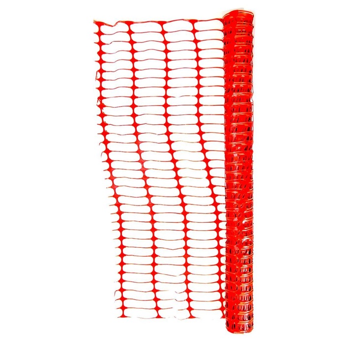 Пластмасова предпазна мрежа, Оранжева, UV, HDPE, 30x1 м