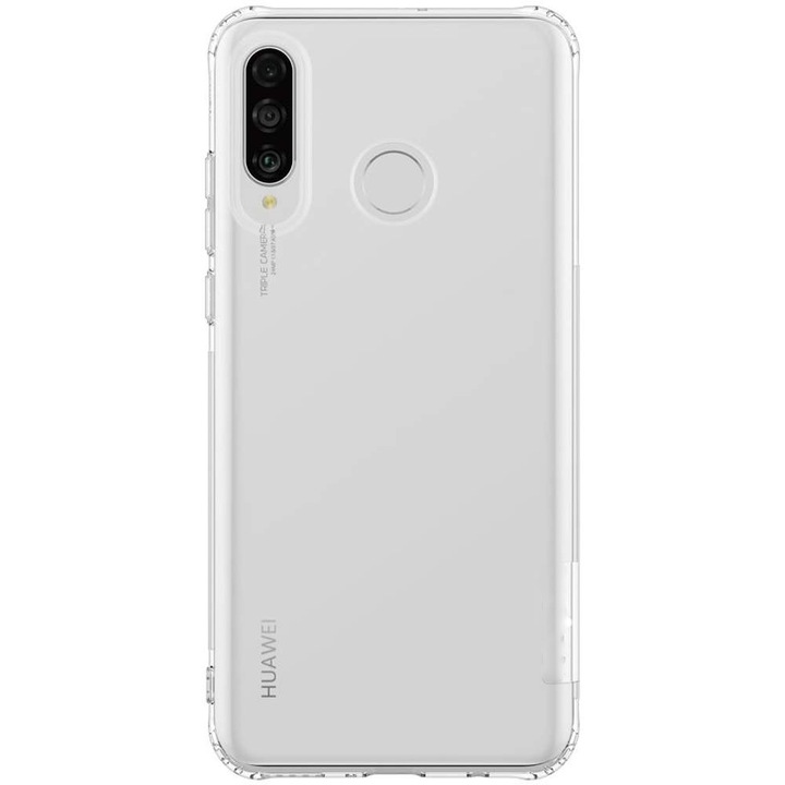 Huawei P30 Lite kompatibilis tok, átlátszó