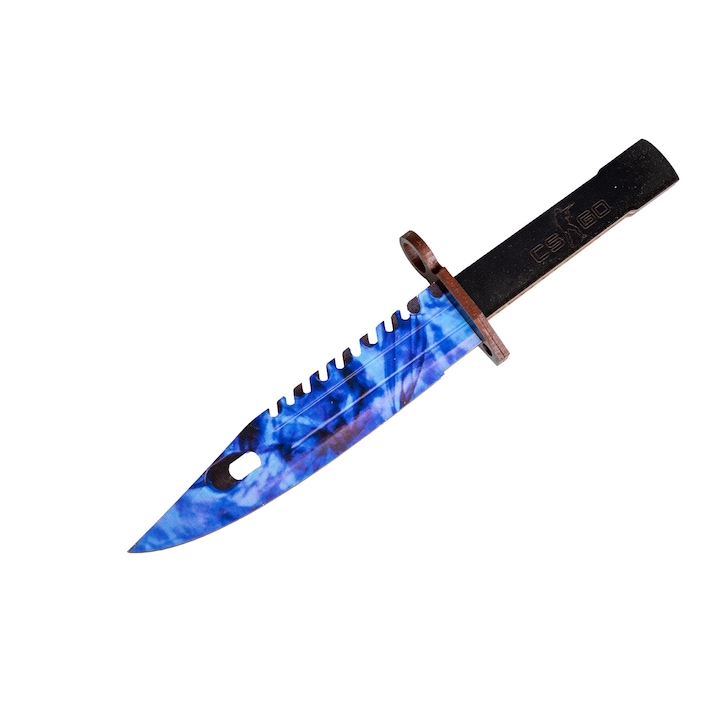 Kés CSGO M9 bajonett kék füstfa színben, többszínű, 26x3 cm