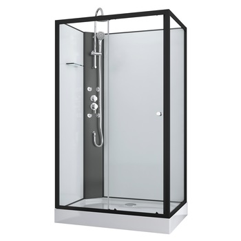 Cabina de dus completa Black VIVA 1 120x80 cm Cabina de dus completa Black VIVA 1 120x80 cm